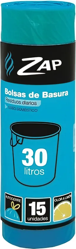 Bolsa Basura Zap Limon 15u*30l