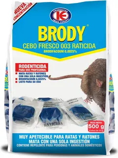 Raticida Brody Cebo Fresco Envase 500gr