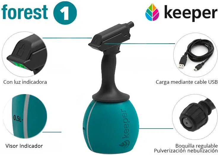 Pulverizador Bateria Keeper Forest 1 Litro — foto 2