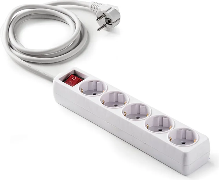Base Multiple Regleta con Interruptor 5 Tomas T/t 1,5 m