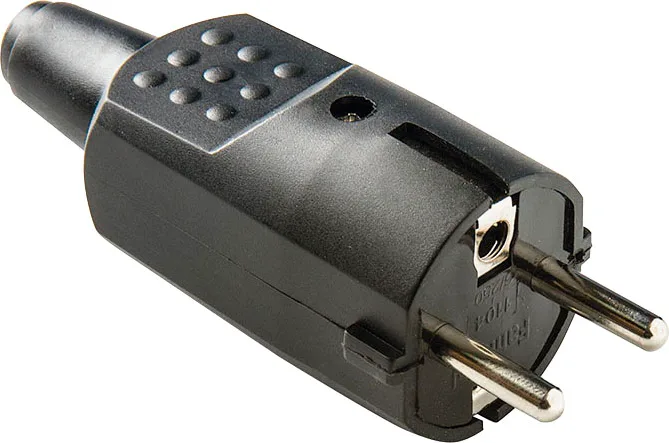 Clavija 4.8mm Caucho 16a-250v Negro Duolec