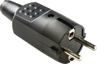 Clavija 4.8mm Caucho 16a-250v Negro Duolec