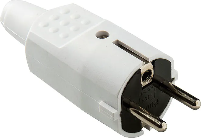 Clavija 4.8mm Goma 16a-250v Blanco Duolec