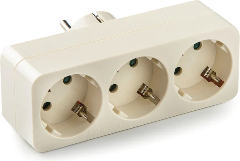 Adaptador Triple Tt Frontal 10a-250v Duo — foto 2