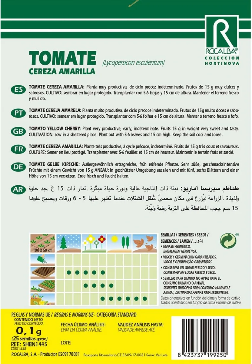 Semilla Tomate Cereza Amarilla — foto 2