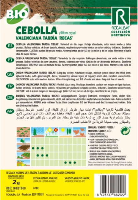 Semilla Ecologica Cebolla Valenciana Tardia "recas" — foto 2