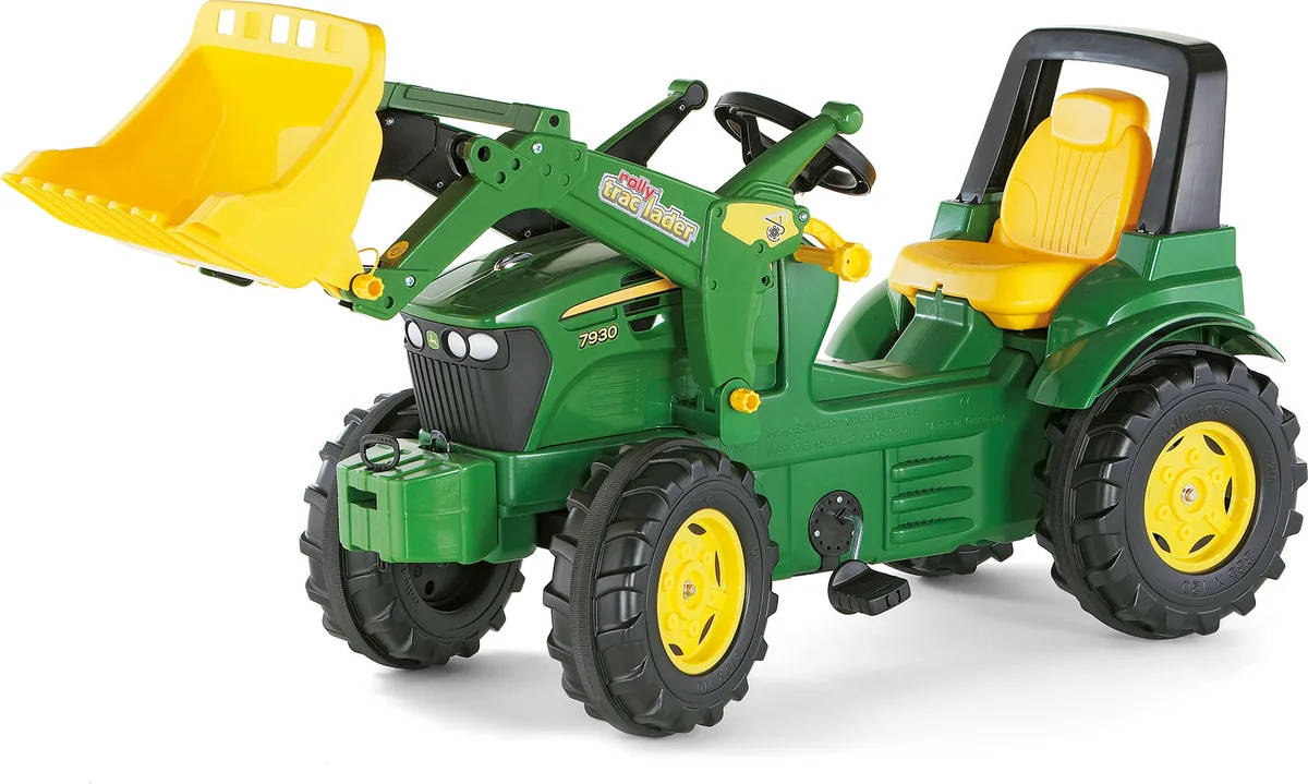 Tractor Rolly Toys John Deere 7930 con Pala Cargadora Verde