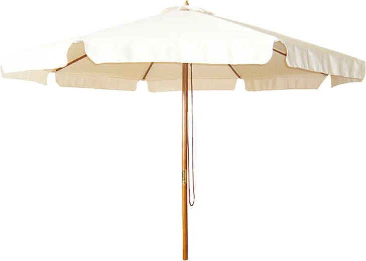 Parasol / Sombrilla de Aluminio Imitación Madera con Toldo de 3 Metros