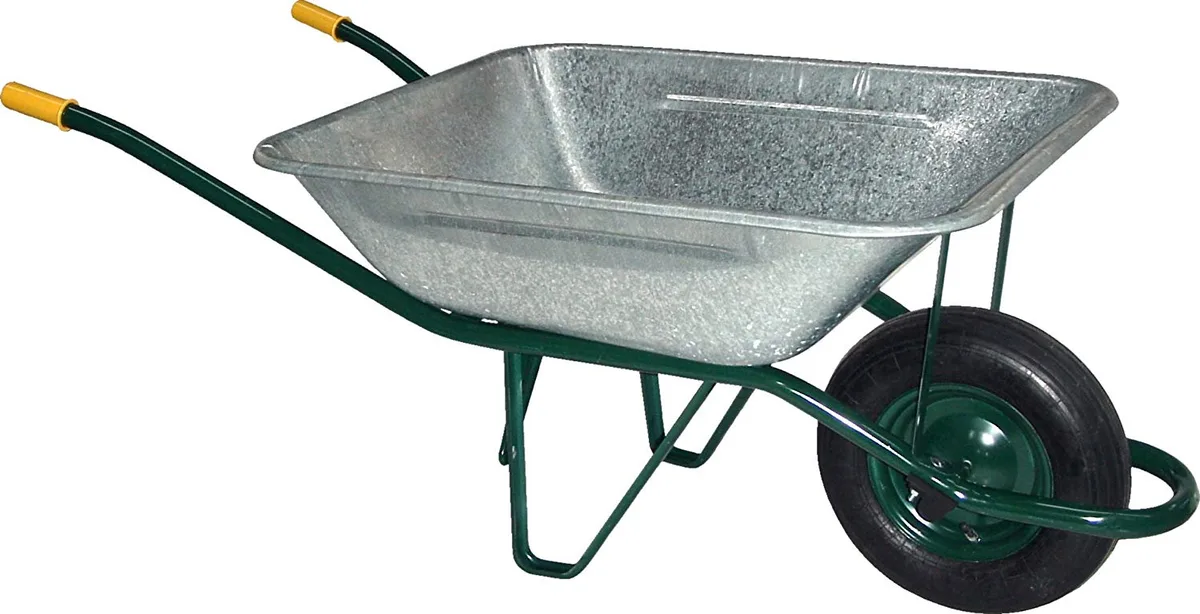 Carretillo Europa Galvanizado Rueda Neumatica 90 Litros