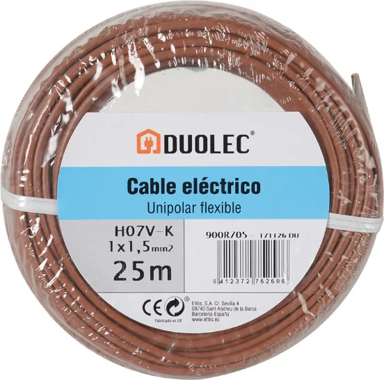 Cable Electrico 1.5mm*10m Marron Duolec — foto 2