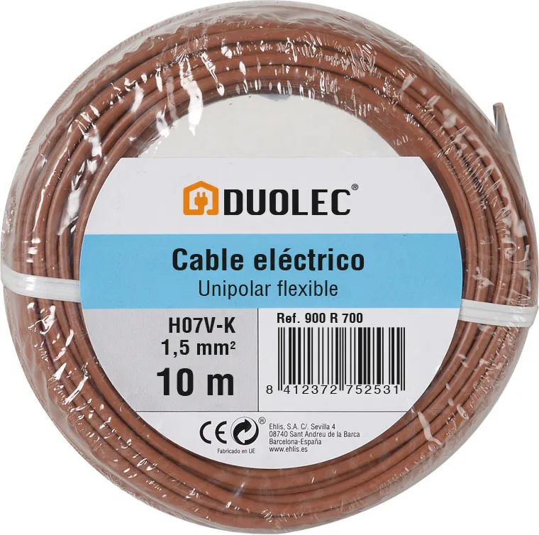 Cable Electrico 1.5mm*10m Marron Duolec