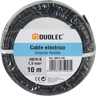 Cable Electrico 1.5mm*10m Negro Duolec