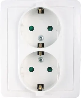 Base Enchufe Doble Empotrable Serie Simon 15