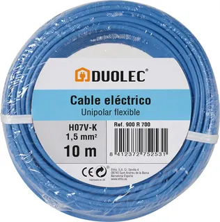 Cable Electrico 1,5 mm X10m Azul Duolec