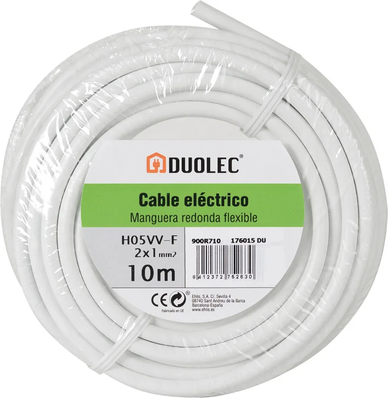 Cable Electriico Manguera Redondo  3x1,5 10m Bl Duolec