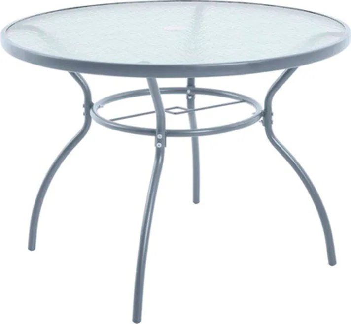 Mesa Jardín Acero y Cristal Serie Brasil — foto principal