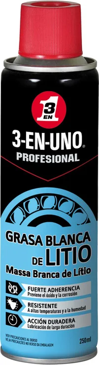3 en Uno Profesional Grasa Blanca de Litio en Spray 250 ml