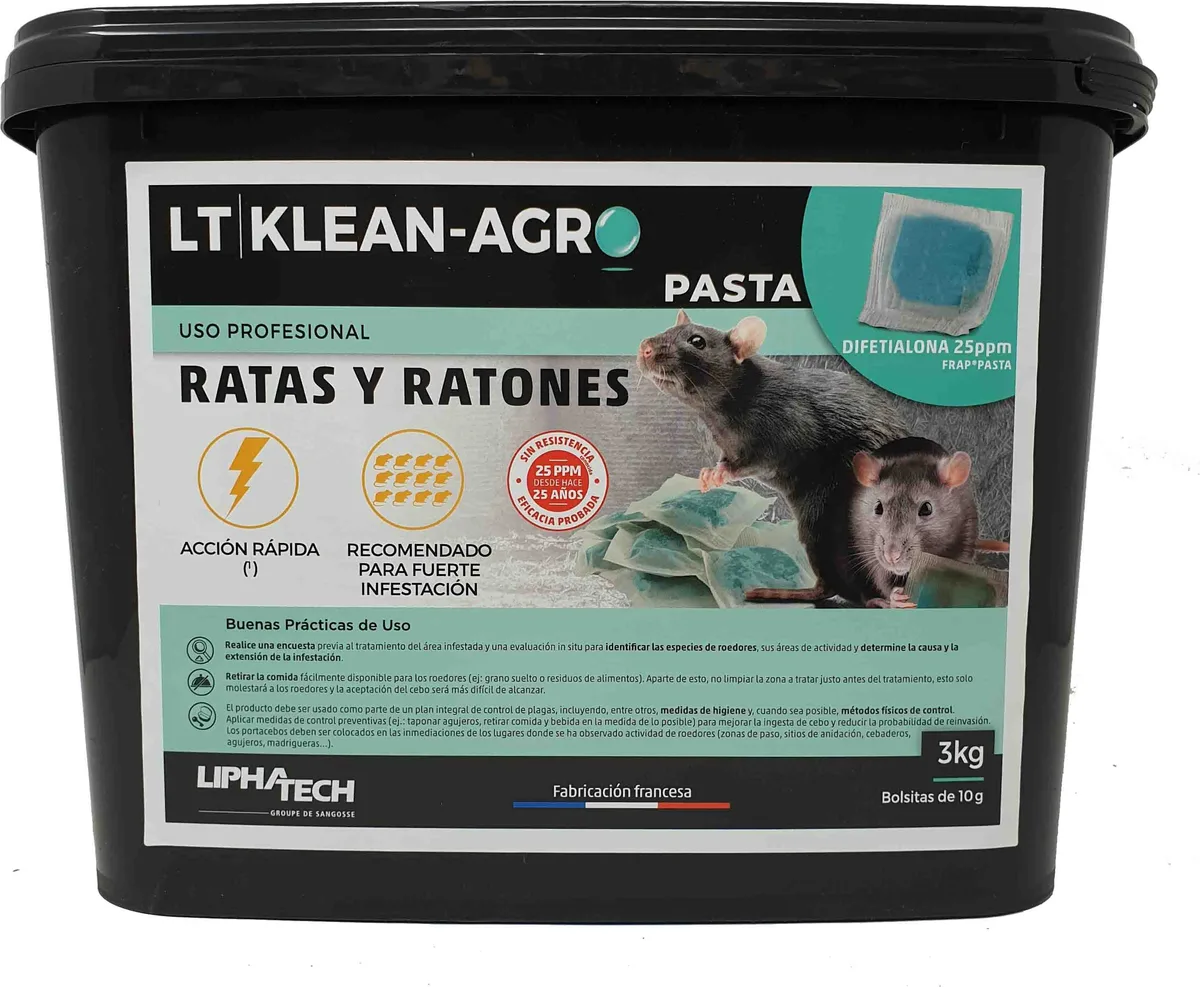Raticida en Pasta Klean Agro Caldero de 3kg