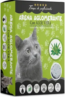Arena Aglomerante para Gatos Aroma Aloe Vera Del+ 6l