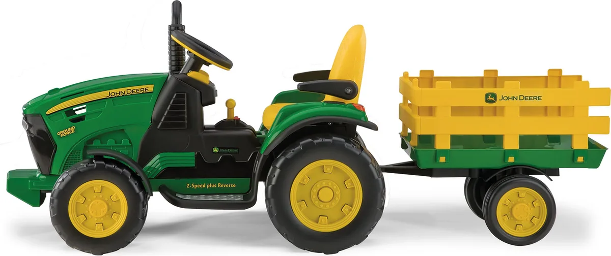 Tractor Electrico John Deere Ground Force con Remolque 12v — foto 2