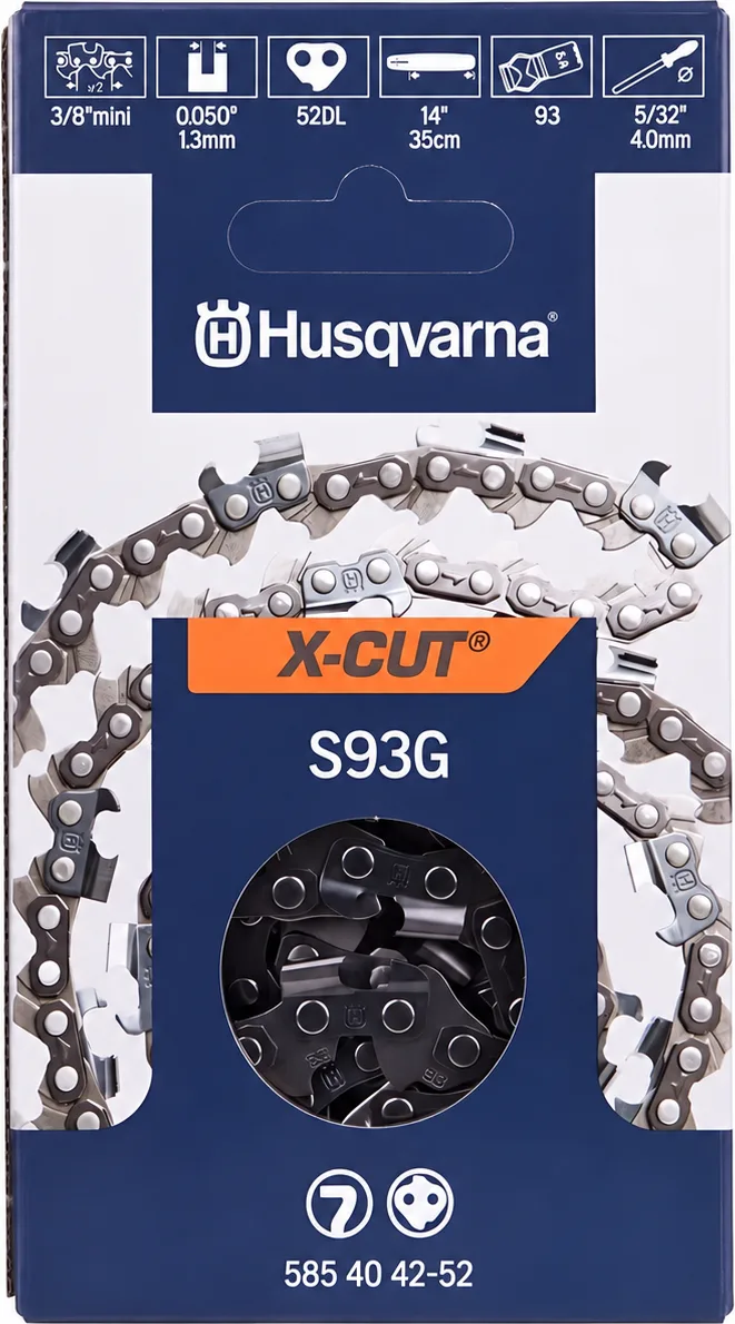 Cadena Motosierra Husqvarna S93g 52 Eslabones 1.3mm Paso 3/8 — foto 3