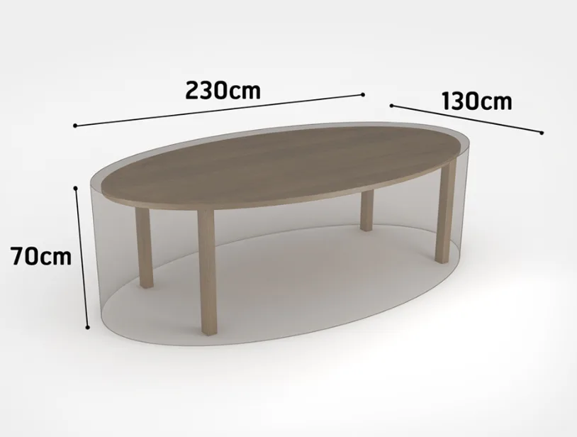 Funda Mesa Ovalada Nortene 230x130x70 — foto 3