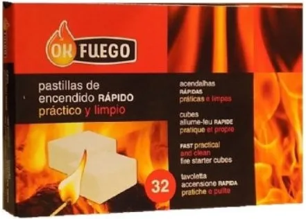 Caja de 32 Pastillas de Encendido Ok Fuego