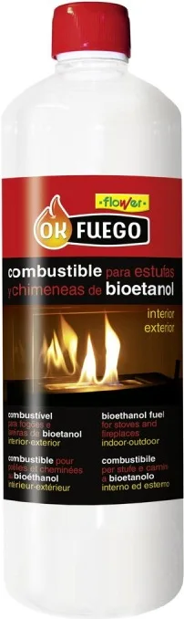 Ok Fuego Combustible Estufas y Chimeneas de Bioetanol 1l