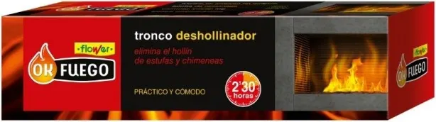 Ok Fuego Tronco Deshollinador de Estufas y Chimeneas 1,5 Kg