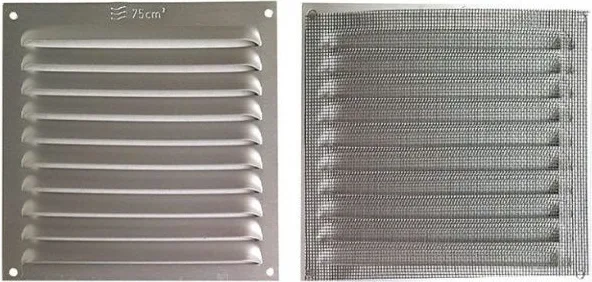 Rejilla Ventilacion Alum.20x20 Plata Mosquitera — foto 2