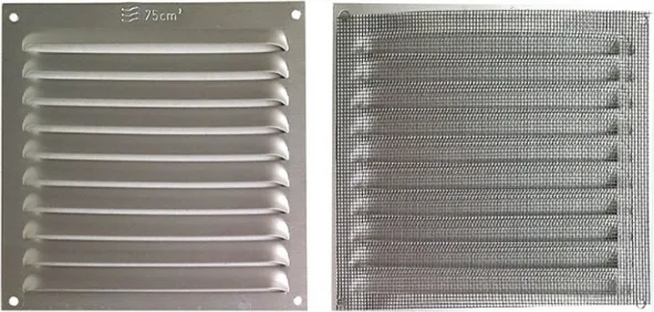 Rejilla Ventilacion Alum.20x20 Plata Mosquitera — foto 3