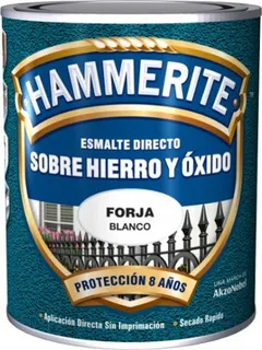 Esmalte Metalico Directo Hammerite Forja Blanco 750ml