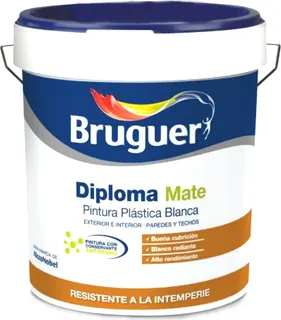 Pintura Plastica Diploma Blanco Antimoho Mate Bruguer 4l