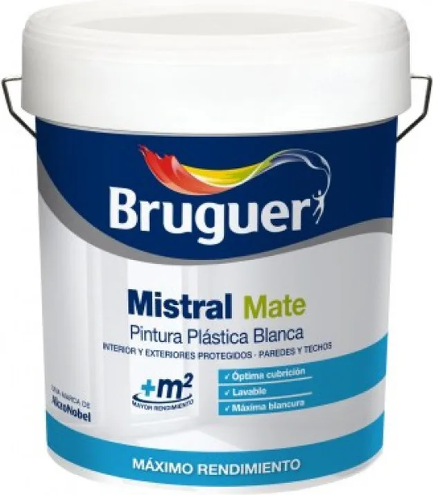 Pintura Plastica Mistral Bruguer 10 l