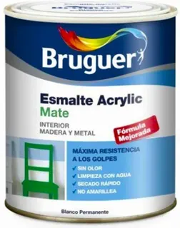 Esmalte Acrilico Satinado Blanco Bruguer 250ml