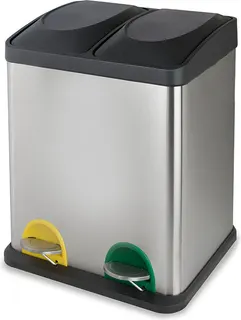 Cubo Pedal Ecologico Doble Cromado Habitex
