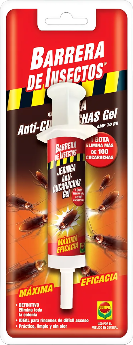 Barrera de Insectos Jeringa Anti-Cucarachas Gel 10 gr