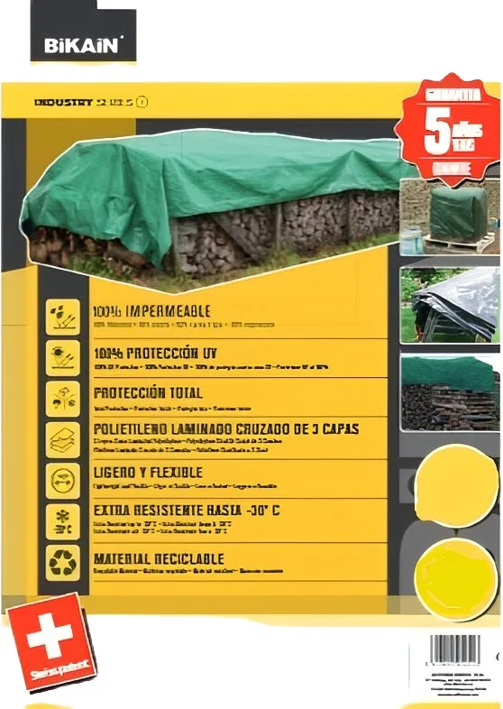 Lona Protectora Universal Bikain 90gsm 2x3metros verde