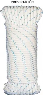 Cuerda Poliéster / Trenzado Blanco/azul 5mm 15 metros
