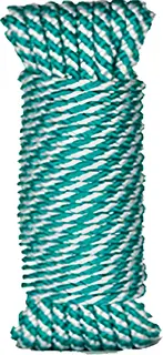Cuerda Polipropileno / Helicoidal 5mm 25 metros Verde/blanco