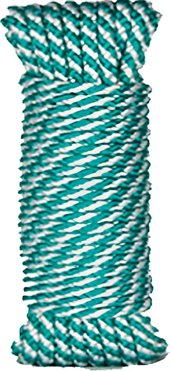 Cuerda Polipropileno / Helicoidal 5 mm 15 Metros Verde/Blanco