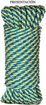 Cuerda Polipropileno / Helicoidal 5mm 15 metros Azul/amarillo — foto 2