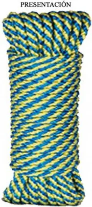 Cuerda Polipropileno / Helicoidal 5mm 15 metros Azul/amarillo — foto principal