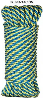 Cuerda Polipropileno / Helicoidal 5mm 25 metros Amarillo/azul
