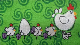 Felpudo  Coco Blanco Mascotas 40x70