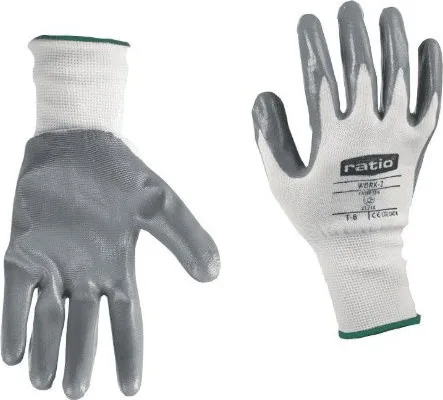 Guante Nylon Recubierto Nitrilo Gris Work 2 Talla 9 — foto 2