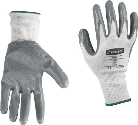 Guante Nylon Recubierto Nitrilo Gris Work 2 Talla 10 — foto 3