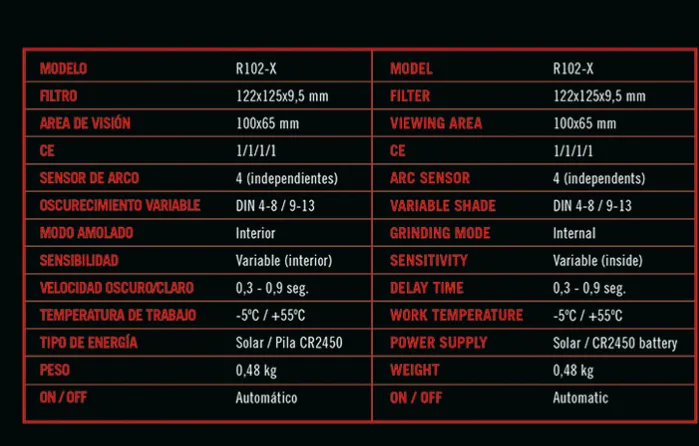 Pantalla de Soldar Electronica Ratio R102-x — foto 4