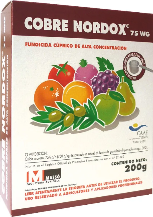 Fungicida Cobre Nordox 75 200 gr — foto 2