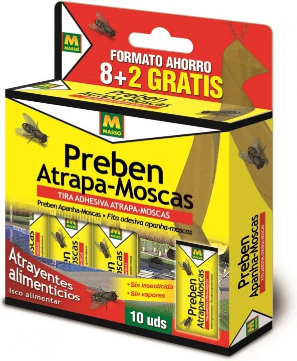 Atrapa Moscas Tira Adhesiva Preben 10 unidades